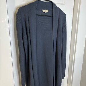 LOFT Women's Charcoal Open Cardigan